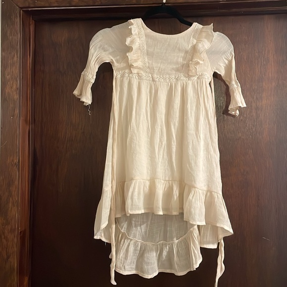 Lele for Kids Ivory Cream Hi-Lo Super Soft Cotton Dress Little Girls Size 5/6 - Picture 1 of 7